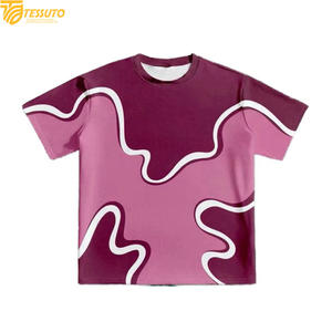 T-shirt personnalisé à impression par sublimation pour homme, style streetwear oversize, tee-shirt graphique décontracté à épaules tombantes en coton et polyester - Product Image 5