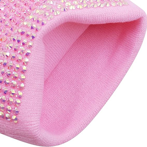 Custom Black Rhinestone Beanie Hat Women <b>Men</b> <b>Winter</b> Rib Knit Cuffed <b>Cap</b> Soft Warm Stretch Streetwear Skull <b>Cap</b> OEM - Product Image 4