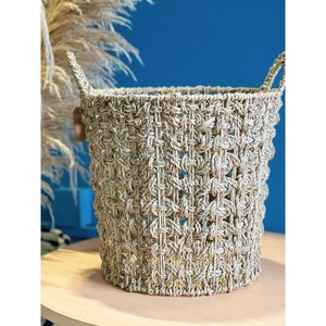 ตะกร้าเก็บของทำมือจากหญ้าทะเลพร้อมหูหิ้ว ตะกร้าเก็บของทำมือขายส่ง เป็นมิตรกับสิ่งแวดล้อม ผลิตในเวียดนาม - Product Image 3