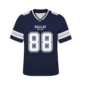 Camisetas de fútbol americano de malla de poliéster personalizadas para hombre, camisetas transpirables de talla grande con mangas cortas, conjuntos con estampado sublimado - Product Image 2