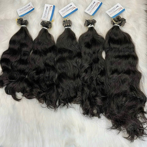 Venta flash Cinta normal en el cabello Color natural Negro 100% Cabello vietnamita real Ondulado natural Sin caída Entrega rápida - Product Image 6