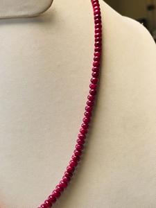 5. Natural <b>Ruby</b> bead <b>necklace</b> non heated non treated 138.39 CTS 4.8-5.8 MM 18 inch premium quality gemstone jewelry nice luster - Product Image 6