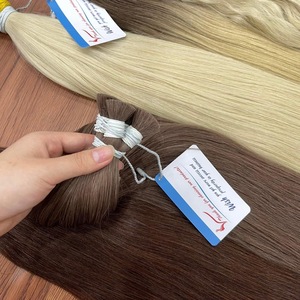 Extensions de cheveux naturels lisses en vrac, couleur complète disponible, en stock maintenant, cheveux naturels de haute qualité, produit le plus vendu - Product Image 3