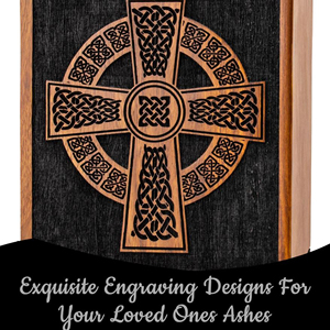 Handmade Wooden Cremation Urn for Human Ashes Premium Solid Wood Funeral Urn with Engraving by AYAANS - Product Image 6