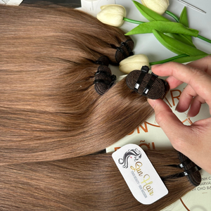 Vente en gros Bon Prix Produit Chaud Meilleure Vente 2025 Machine Trame Brun Couleur SDD Droite 100% Vierge Extensions de Cheveux Humains - Product Image 1