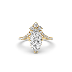 Anillo de Compromiso de Lujo con Diamante Creado en Laboratorio de Corte Marquesa de 2.40 Quilates, Oro de 14K/10K, Diseño Único, Ligero, Joyería Nupcial - Product Image 1