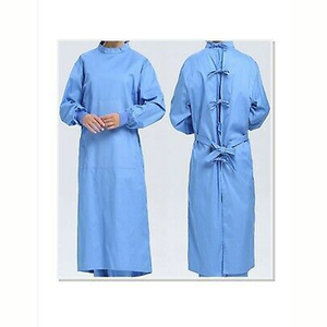 Bata Quirúrgica de Hospital, Bata Médica Reutilizable de Polialgodón, Bata Protectora Médica para Doctores, Enfermeras y Uso Sanitario - Product Image 2