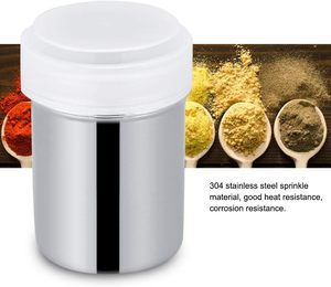 Contenedores de condimentos de acero inoxidable superventas dragado sal azúcar especias pimentero cubierta giratoria suministros de utensilios de cocina - Product Image 3