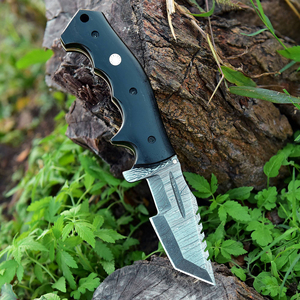 Couteau pliant de camping en acier inoxydable forgé à la main avec manche en bois, options personnalisables de qualité OEM - Product Image 4