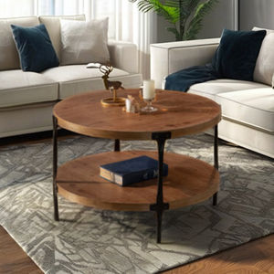 Tables basses en bois massif écologiques, nouveau design, structure en métal noir, ensemble de meubles de salon modernes et luxueux - Product Image 5