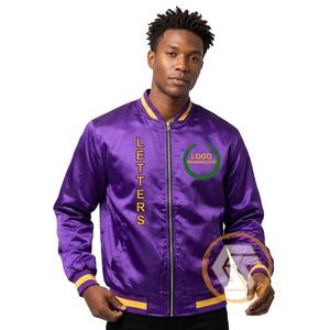 Chaqueta Varsity Omega Personalizada, Satinada, Bordada, Acolchada, Impermeable, de Secado Rápido, Resistente al Viento, de Alta Calidad y Transpirable para Hombre - Product Image 2