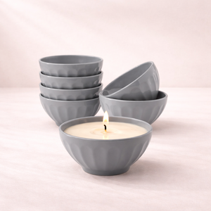 Bol cannelé en céramique pour bougie, à paroi épaisse, résistant à la chaleur, finition mate lisse, pour une seule mèche, luxe, réutilisable, décoration d'intérieur - Product Image 2