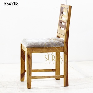 Modern Handcrafted Leather Dining <b>Chair</b> Solid Wood with <b>Vintage</b> Style for Restaurant Hotels Farmhouse Design Indian Manufacturer - Product Image 3