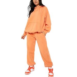 Conjunto Deportivo Unisex Lavado al Ácido, Sudadera con Capucha y Pantalones Deportivos Vintage de Tela Gruesa, Diseño Personalizado, Transpirable, con OEM - Product Image 1