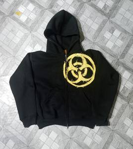 Nouveau design – Sweat à capuche zippé en molleton de coton épais, coupe classique, avec appliqué, broderie vieillie, style streetwear personnalisé - Product Image 2