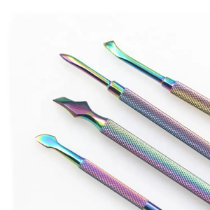 Juego profesional de empujadores de cutículas de acero inoxidable con mango antideslizante de buena calidad para manicura en salón, herramienta de eliminación de cutículas ANAAIF - Product Image 6