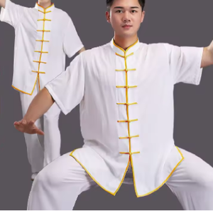 ชุดคาราเต้ผ้าฝ้ายสีขาวสำหรับผู้ชาย ทรงปกติ ระบายอากาศได้ดี เหมาะสำหรับผู้ใหญ่ - Product Image 4