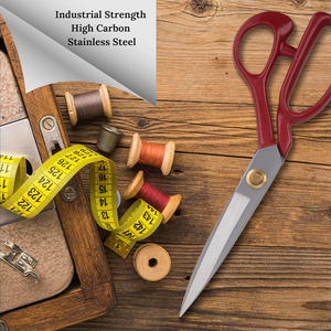 Tailors Yarn <b>Scissors</b> Industrial Grade Heavy Duty Fabric Shears Ultra Sharp Stainless Steel Rubber Handle <b>Sewing</b> Cutting Tool - Product Image 3