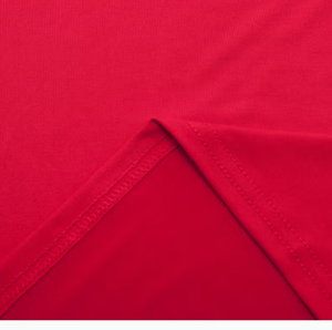 Camiseta Deportiva de Compresión para Hombre, Roja, Tejida, Cuello Redondo, Secado Rápido, Color Sólido, Manga Corta - Product Image 4