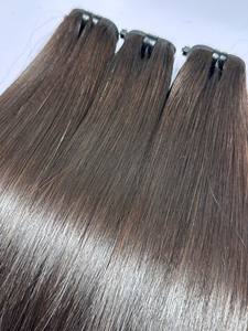 Vente en gros d'extensions de cheveux de trame droite 100% cheveux bruts non transformés Top 1 fournisseur d'extension de cheveux humains au Vietnam aucune perte - Product Image 4