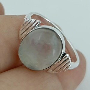 Blue Fire Rainbow <b>Moonstone</b> <b>Ring</b> 925 Sterling Silver Handmade Statement Promise <b>Ring</b> for Women Boho Oval June Birthstone Jewelry - Product Image 4