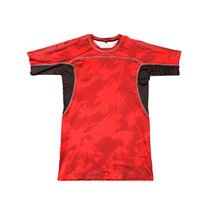 Camiseta de Manga Corta para Hombre, Cuello Redondo, Color Marrón, con Ribete en Contraste, Tejido de Poliéster, Corte Regular, Estilo Casual, Color Sólido - Product Image 3