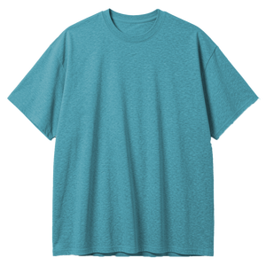 Camiseta de algodón oversize para hombre, corte holgado, estilo urbano, cuello redondo, informal, de moda, 300 gramos, frente liso, manga corta, color liso - Product Image 5