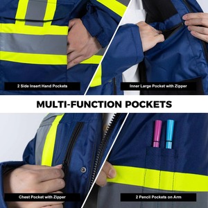 Chaqueta de Seguridad de la Mejor Calidad, Chaqueta de Alta Visibilidad, Chaqueta de Seguridad con el Mejor Material para Hombre, Venta en Línea - Product Image 4