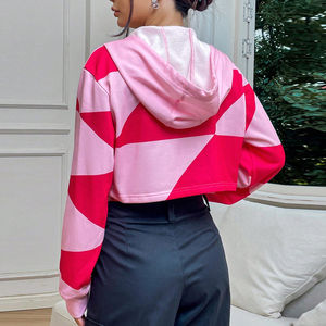 เสื้อฮู้ดดี้ผู้หญิง แขนยาว ซิปหน้า มีเชือกผูก ปักลาย 3 มิติ ผ้าสโตนวอชท์ ทอแบบพิเศษ ผ้าฝ้าย 100% คุณภาพสูง - Product Image 4