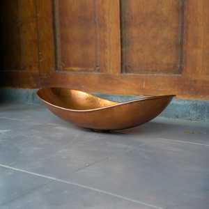 Lavabo de salle de bain en cuivre fait main, vasque ovale en cuivre, lavabo de luxe artisanal pour salle de bain - Product Image 4
