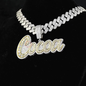Collar con Logotipo Personalizado ODM OEM, Diseñador de Joyería Fina Cocoa, Colgantes y Dijes de Acero Inoxidable, Joyería de Fábrica - Product Image 3