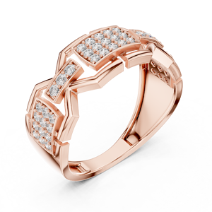 Anillo de diamantes cultivados en laboratorio con corte redondo de moda, engastado en oro amarillo macizo de 18 quilates, para compromiso, boda, regalo, uso diario en la oficina, para hombres. - Product Image 6