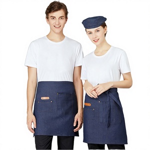 Customized Cotton Sleeveless Chef Apron Waiter Restaurant <b>Kitchen</b> Hotel Catering Hospitality Custom Logo Wholesale OEM - Product Image 1