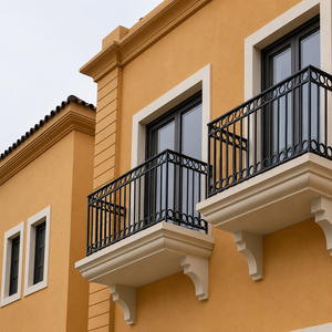 Classic decorative wrought <b>iron</b> balcony railing models crafted with premium metal to elevate your residential property value. - Product Image 4