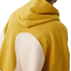 <b>Men</b> Cut <b>Work</b> Oversized <b>Hoodie</b> Relaxed Fit Soft Fleece Pullover with Decorative Cut Detail Streetwear Everyday Comfort Top - Product Image 5