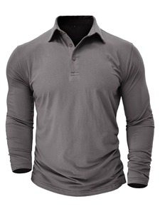 Top Trending <b>Men</b> long sleeve Polo <b>Shirt</b> anti wrinkle breathable anti piling Quick dry Polo <b>Shirt</b> For <b>Men</b> Breathable Button - Product Image 2