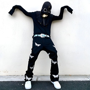 Men Vintage Acid Washed Jogger Pants Heavy Cotton Terry Sweatpants Baggy Style Streetwear <b>Drawstring</b> Casual <b>Trousers</b> - Product Image 6