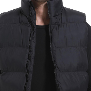 GENERSA SPORTS Chaleco Acolchado de Invierno para Hombre, Cuello Alto, Color Marrón Sólido, Cierre de Cremallera, Resistente al Viento, Ropa Exterior Informal, Ecológico 100% - Product Image 4
