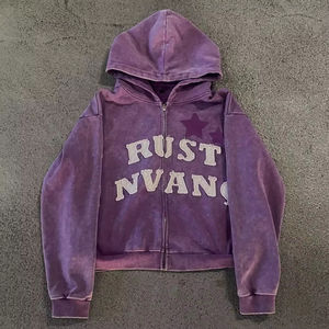 Sweat à capuche oversize en coton 100% de haute qualité, style streetwear, effet délavé, séchage rapide, pour homme, idéal pour l'hiver - Product Image 1