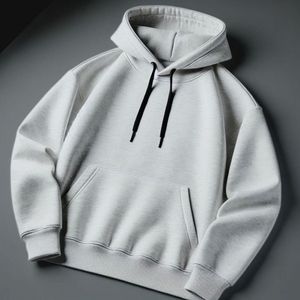 Nuevas sudaderas con capucha personalizadas con logo, sudaderas lisas de talla grande, ropa informal de algodón para hombre en venta - Product Image 4