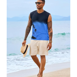 Men Sleeveless Shirts Fitness Gym Muscle Summer Cotton Casual Training Shirt Men Sleeveless Shirts - Product Image 6