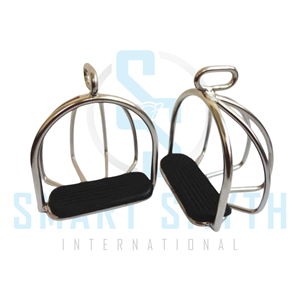 Estribo de Seguridad de Acero Inoxidable de Primera Calidad con Jaula Protectora y Superficie Antideslizante para Equitación, Equipo Ecuestre - Product Image 2