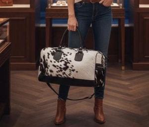 Sac de voyage en cuir véritable sur mesure avec fermeture éclair, grande capacité, léger - Fournisseur Chine LHODB-0102 - Product Image 4