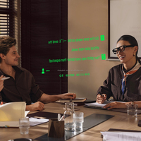 Lunettes intelligentes AR à micro-guides d'ondes LED légers, luminosité de 2500 nits, champ de vision de 25° pour 5.0, sous-titres en direct pour 5.0