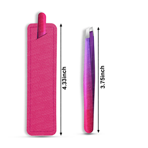 Pince à épiler professionnelle rose pour greffe de cils, en acier inoxydable biseauté, haute précision, ensemble complet d'outils pour extensions de cils - Product Image 3