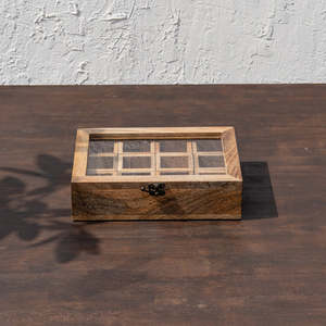 Stylish Handcrafted Wooden <b>Spice</b> Box Set Traditional Chinese Design Bamboo Lid Stackable Freshness Preservation Hs Husnain - Product Image 1