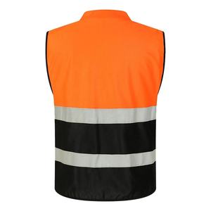 Chaleco LED de alta visibilidad personalizado al por mayor, uniforme de seguridad para seguridad vial, ropa naranja reflectante - Product Image 6