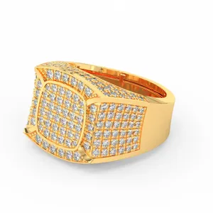 แหวนหมั้นวินเทจประดับเพชรโมอิสซาไนต์ทรงกลม 5 กะรัต ยี่ห้อ TISHYA DIAMOND ชุบทอง 14K เงินสเตอร์ลิง สำหรับผู้หญิง - Product Image 5