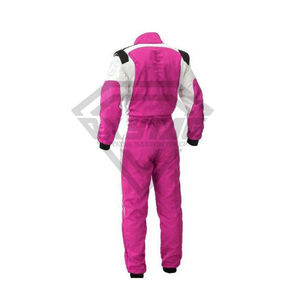 Professional Custom Pink And White Karting Suit Breathable Lightweight Go Kart Racing <b>Overalls</b> Durable Motor Sport Gear Suit - Product Image 3