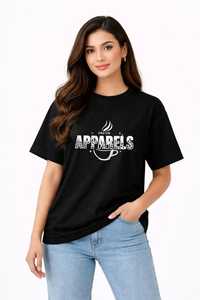 เสื้อยืดผู้หญิงฤดูร้อน สีกรมท่า ผ้าฝ้ายนุ่ม สวมใส่สบาย แขนสั้น ระบายอากาศได้ดี คุณภาพสูง ปรับแต่งได้ คอกลม พิมพ์ลายซิลค์สกรีน - Product Image 2